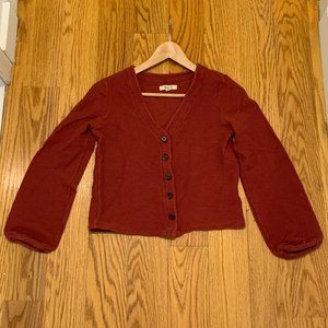 Madewell Red Button-Up Cardigan X-Small